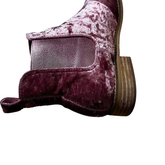 TOMS Ella Faded Rose Pink Crushed Velvet Ankle Boots Women's US 10 EU 42 - Picture 12 of 12